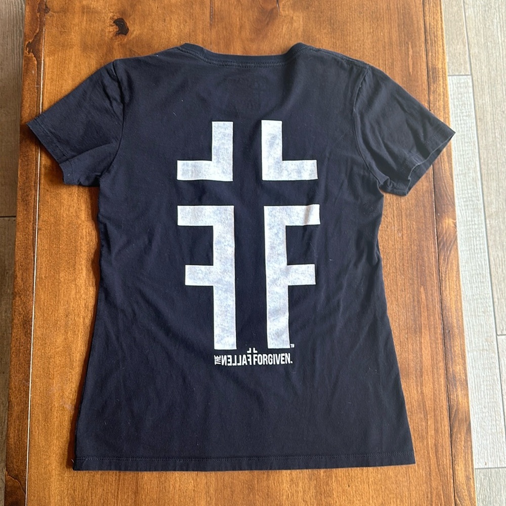 Christian Fallen Forgiven logo t-shirt